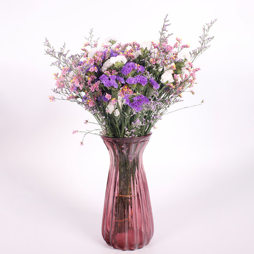 Love Yunnan Forget-Me-Not Dried Flowers Flower Ornaments Living Room Decoration Real Flower Arrangement Gypsophila Bouquet Festival Birthday Matching Rose Red + Red Crystal + Grass About 30 pcs