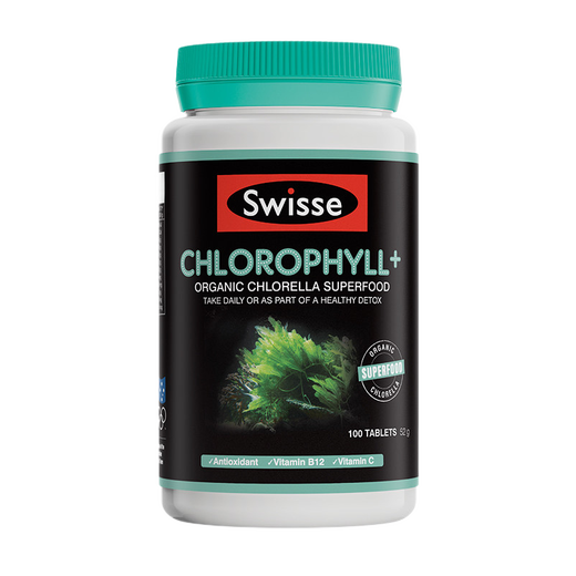 SWISSE Chlorophyll Tablets Chlorophyll Natural Plant Essence Extraction Lighten Body Reduce Burden and Protect Gastrointestinal Improve Metabolism Australia Imported Chlorophyll Tablets (Old Style) 100 Tablets