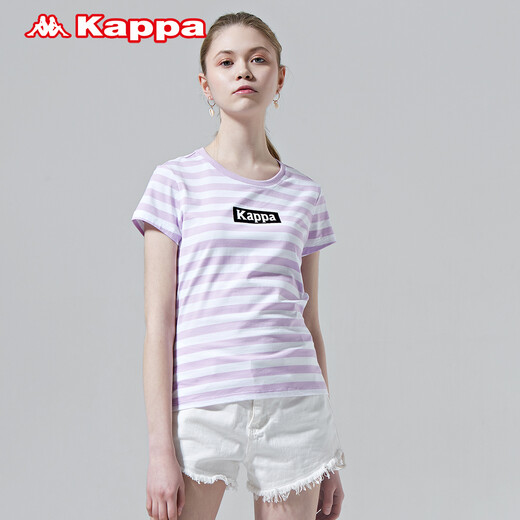 Kappa Frauen kurzärärmiges Musterhemd für den Frühling neuer Style-K0922td04 Purple-844 m