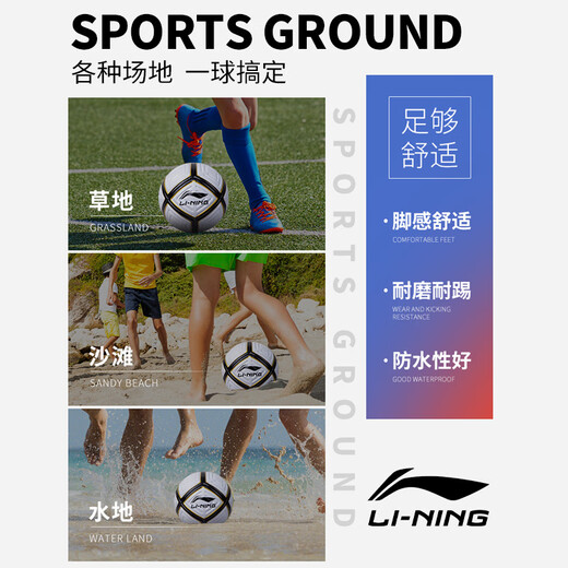 
Li Ning (LI-NING) Football No. 5 Adult Youth Children's Student Competition Training Special Standard Ball Painting Technology No. 5 Jicai Black and White 699-1