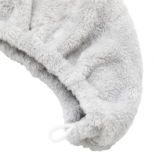 NITORI Yideli Home Furnishing Antibacterial Dry Hair Cap Flannel Face Wash Hair Tie Light Gray