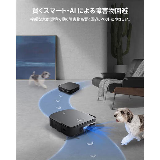 Ecovacs [Japan Direct Mail] Sweet Robot Sweet y trapeador de trapisas y trapeadas de limpieza de succión de la recolección de basura automática [requiere transformador] Deebot x2 combo [negro]