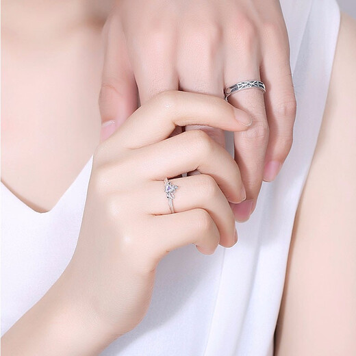 MZMZ Princess and the Knight Couple Ring A pair of men's and women's rings Moonstone fashion jewelry birthday gift for girlfriend The Princess and the Knight Moonstone