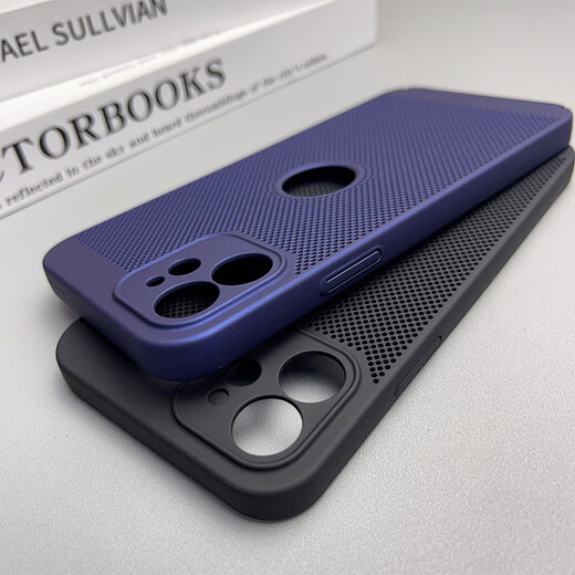 Ye Fan Applicable to Apple 12 mobile phone case anti-fall breathable heat dissipation iPhone 12 proMax protective case leaking standard ultra-thin matte 12mini full-cover lens solid color hard shell anti-fingerprint [Starry Black]-light and thin breathable heat dissipation Apple 12