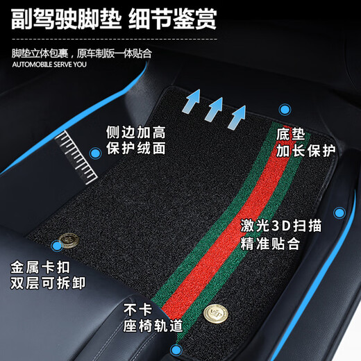 美皇堂舍标致5008脚垫tpe全包围25新17-23款原厂七座专用汽车主驾双层地毯 标致5008【三色款雪妮丝】TPE脚垫 【17-23款】标致5008 五座