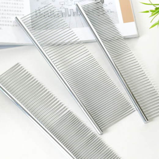 KimPets pet comb cat comb to remove floating hair, dog and cat hair removal comb to remove floating hair, care and beauty brush, medium size 19*3.5cm