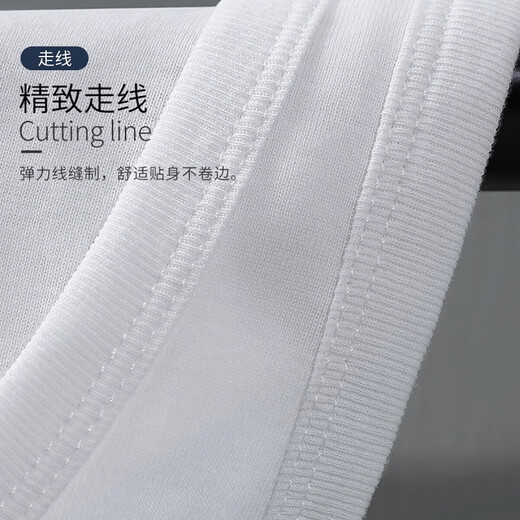 Yierxun 100% cotton vest for men 40 ribbed slim cotton underwear base shirt Old man shirt 2 pack White X2 2XL (180/105)