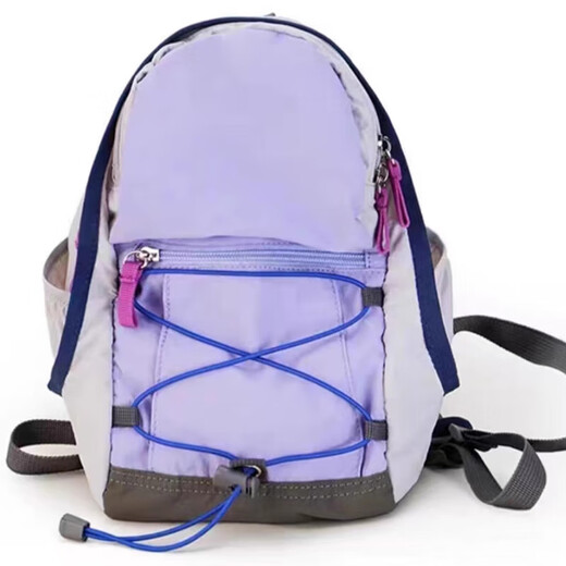 Lugeli Outdoor Backpack Contrast Color Mountaineering Bag Picnic Retro Small School Bag Lightweight Travel Bag Lightweight Hiking Small Backpack Outdoor Backpack Purple