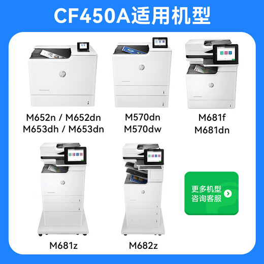 CF450A toner cartridge is suitable for M652dn/M652n printer ink cartridge M653dn/dh/x all-in-one MFP M681dh/f/z copier toner cartridge M682z toner cartridge HP655A set
