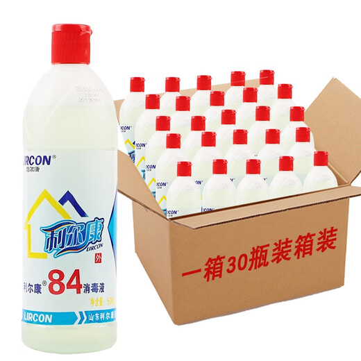LIERKANG 84 Vêtements de blanchiment désinfectant 500 ml Hôpital Toiletage ménage Nettoyage Planchers de salle de bain Stérilisation de PET Stérilisation 500 ml * 30 bouteilles