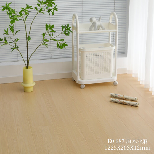 Ogejia piso de madera compuesta laminado de 12 mm para el hogar de dormitorio doméstico resistente al agua e0 fabricante de diamantes amigable para el medio ambiente fabricante de paquetes de ventas directas e0 687 accesorios de lino accesorios de accesorios de accesorios de instalación cuadrada medidor cuadrado
