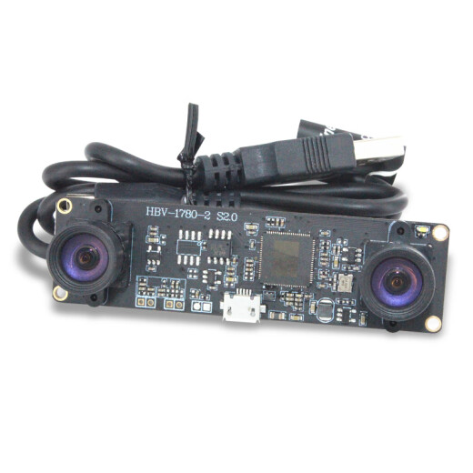JEQLO 1-Megapixel 720p Fernglaskamera Synchronous dreidimensionaler Rekonstruktion OV9732 Hochdefinitionstiefe Erkennung VR Range-Testkamera USB-Modul 720p 100 Grad ohne Verzerrung/2,1 mm Standardkonfiguration