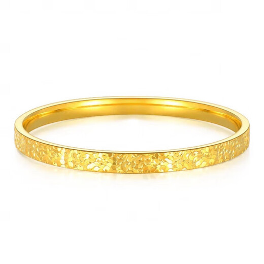 BXE gold color bracelet crushed ice bracelet for women solid sand gold bracelet shiny birthday gift for girlfriend K9/26-21 crushed ice solid bracelet with gypsophila + ring 54.01mm // glossy and sparkling