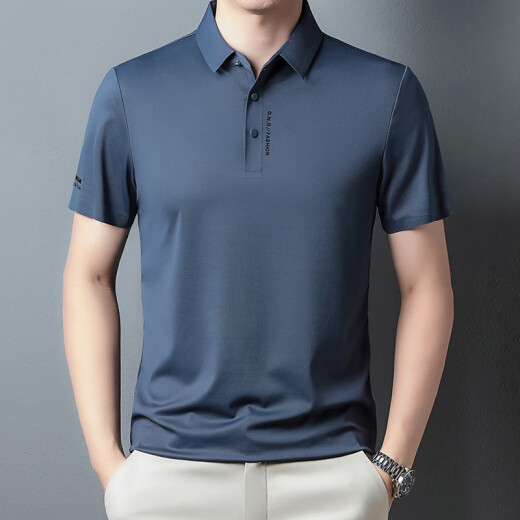 
Anislun light luxury aristocratic short-sleeved T-shirt for men in summer thin solid color fashion casual and versatile half-sleeved top T-shirt for men 9859 light brown M 170 [recommended 120-134 Jin [Jin equals 0.5 kg]]