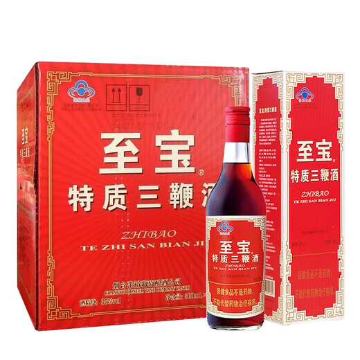至宝 特质三鞭酒 红圆   圆瓶  至宝酒 35度 500mL 6瓶