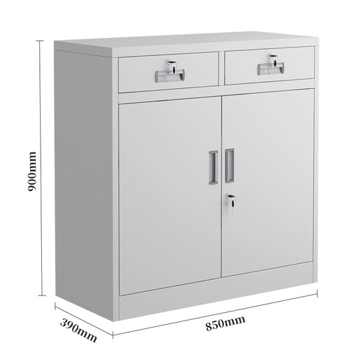 Xinjing file cabinet office iron cabinet low cabinet storage cabinet with lock information cabinet steel tool cabinet two drawer cabinet 0.5