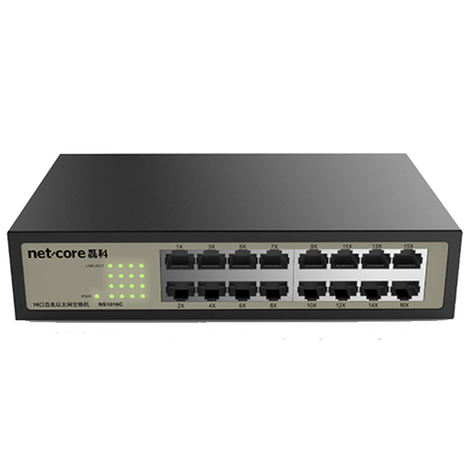 NetCore 16 Port 24 Port Gigabit Switch Office Office Office Enterprise Network 13-дюймовый настольный сетевой кабельный коммутатор NS1316C (16 порта Gigabit)