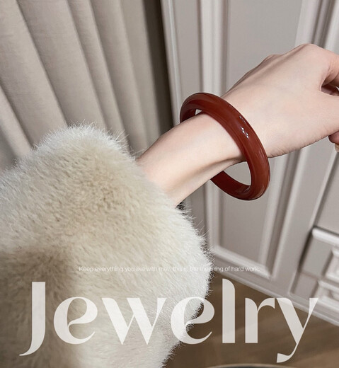 Erli Natural Brazilian Red Agate Bracelet Women's Jade Bracelet Red Chalcedony Animal Year Dragon Year Transport Peace New Chinese Style Jewelry Red Agate Bracelet + Broken Silver Bracelet + Fu Lu Shou Bracelet