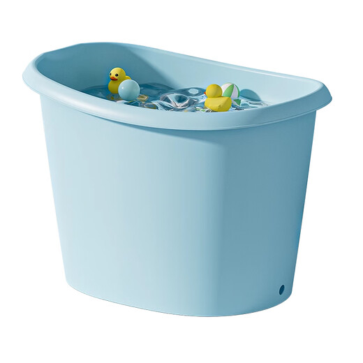 捷贝儿童洗澡桶宝宝浴桶婴儿洗澡盆泡澡桶大号可坐全身浴缸游泳桶家用 加厚米（0-15岁）+浴凳+洗浴大礼包