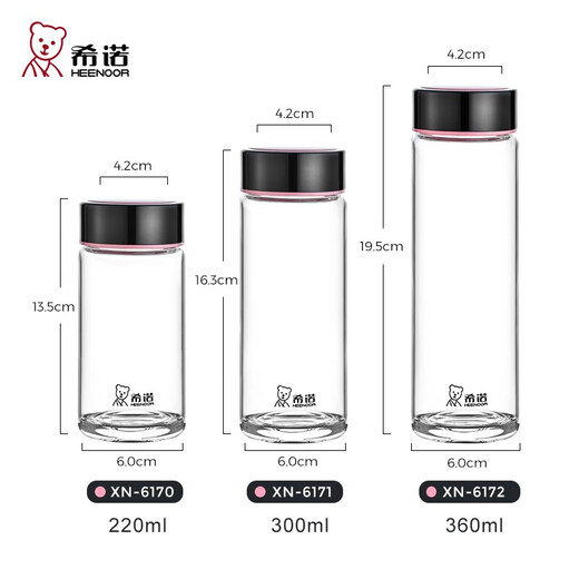 Heenoor Heenoor Glassbecher Frauen-Single-Layer-Blumen-Tee-Tasse mit Frisch und schöner tragbarer Wasserbecher 6170 6171 6172 6172 Einschicht-Orange 360 ml mit Antikounterfeuchter Code 0