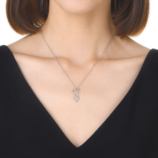 Chow Sang Sang Pt950 platinum heart-to-heart pendant without platinum necklace 56482P Price 2.22 grams (including labor cost 200 yuan)
