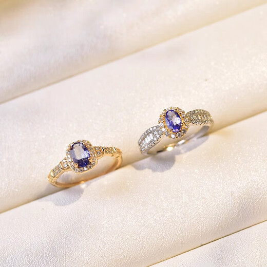 DL 1998 Fat Donglai quality tanzanite ring for women s925 silver niche design ring bare stone self-discipline couple fasting 13#s925 silver tanzanite butterfly ring