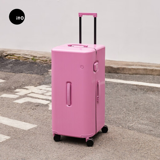 ITO行李箱大容量男女轻便小型密码箱托运箱出国登机箱拉杆箱旅行箱 梦境粉TRUNK 26英寸 需托运