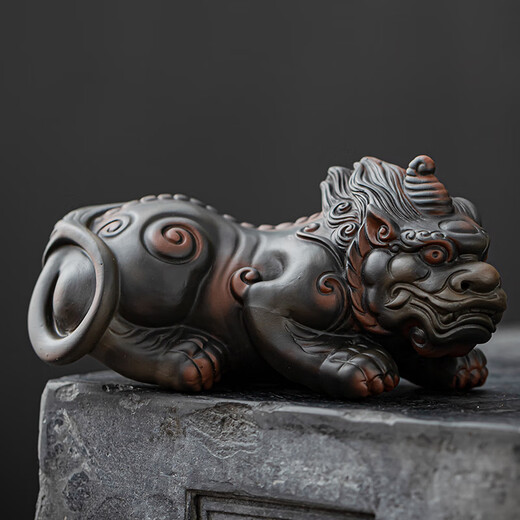 Stars are all purple pottery Pixiu tea pet can be raised to attract wealth boutique home decorations tea play tea table tea table decoration tea set accessories gift gift Purple pottery-Pixiu (pair) + gift box