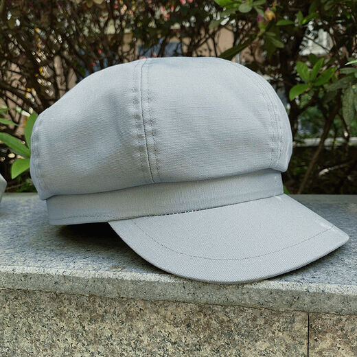 KAROND new product octagonal hat big head circumference canvas octagonal hat literary retro casual duck tongue painter beret large size hat for men and women spring, summer and autumn spring and summer canvas black extra large size 62CM