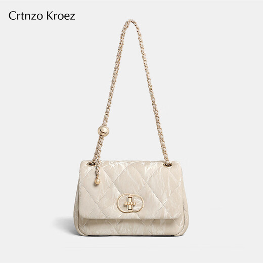 CRTNZO KROEZ官网包包女包2025年新款斜挎包女士单肩包生日七夕情人节礼物实用 米白-CK女包送女友老婆闺蜜实用