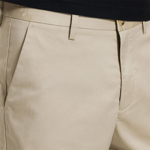 Tanzen mit dem Wolf [Ice Seidenstoff] Sommerkühle, atmungsaktive, vielseitige, glatte und hautfreundliche Gelegenheitsshorts für Männer 701 Khaki 30
