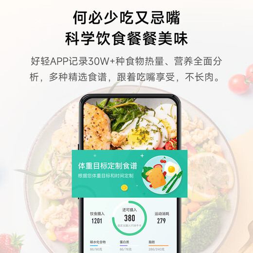 云麦智能体脂秤3s 充电智能电子秤家用体重秤 升级45项人体健康数据 高精准减肥体脂脂肪秤云雾白礼物