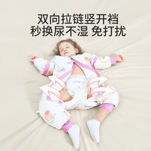 Colorful Doctor Baby Sleeping Bag Autumn and Winter Children's Split-Leg Thickened Warm Constant Temperature Cotton Anti-Kick Quilt Baby Pajamas for All Seasons Jade Rabbit Xianrui L 100 Size, Recommended Height 90-105cm