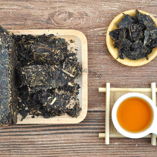Zhaoliqiao Green Brick Tea Inner Mongolia Milk Tea Brewed Brick Tea Sichuan Tea Pressed Old Brick Tea Green Brick Tea 258gx1 piece