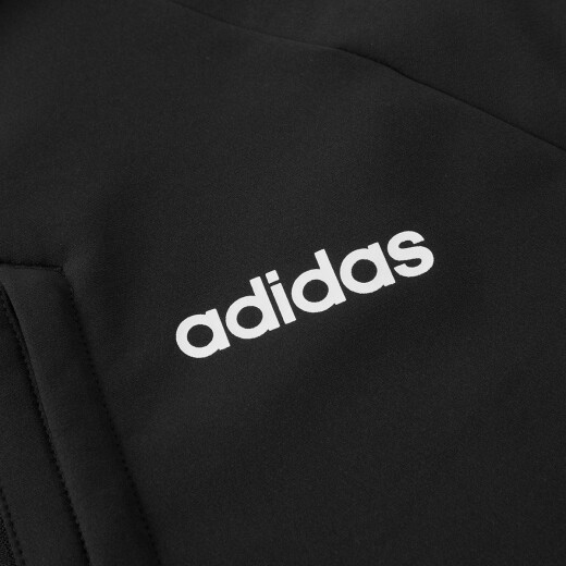 Adidas jacket men's spring and autumn new stand collar business casual versatile jacket windproof jacket outdoor fitness sportswear top black JE1342 S