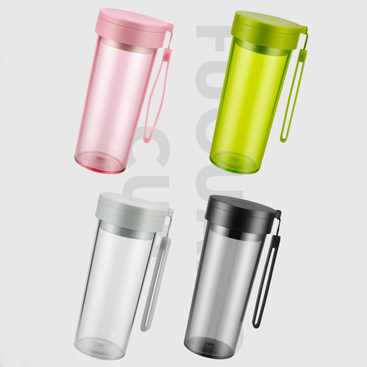 Fuguang plastic cup tritan sports men and women portable summer fitness accompanying outdoor large-capacity student tea cup 580ml black