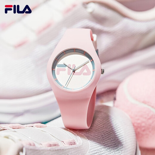 Fila regarde Silicone Strap Femelle Regarder l'étudiant de la mode Male Male Regarder Personnalité Quartz Gift Birthday pour petit ami Girlfriend 671 [Pink] FLL38-671-004