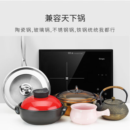 古牌（Gropa）嵌入式电磁炉单灶 电陶炉家用大功率 内镶嵌式台式电磁炉灶 【竖款】电陶炉2200W