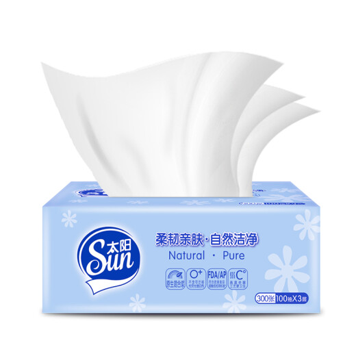 Sun clean soft tissue paper 3 layers 80*10 packed napkins soft tissue