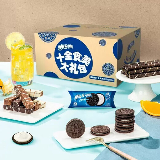 
Oreo Ten-Full Food and Beautiful Snacks Gift Pack 693g Whole Box Affordable Sandwich Cookies Multi-flavor Mixed Snacks N Ten-Full Food and Beautiful Snacks Gift Pack 693g Whole Box