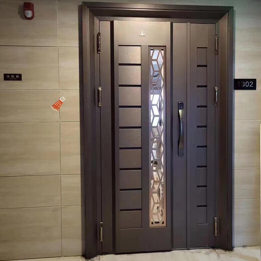 JRB家瑞堡304不锈钢轻奢豪华门韩式入户门通风门中门别墅入户子母门双开门 款式14【每平方】