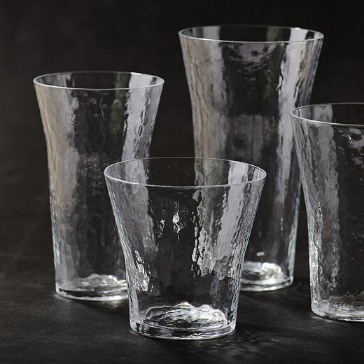
Cocoa House imported from Japan Toyo Sasaki Hammer Pattern Handmade Glass Beer Juice Drink Cup Japanese Transparent Tea Cup 15902 Wide Mouth Wine Glass 340ml 1