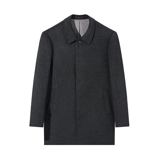 Qipai pure wool woolen coat men's autumn and winter business gentleman thick lapel warm coat