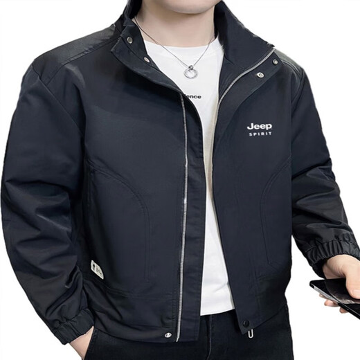 Jeep (JEEP) American high-end light luxury jacket men's 2025 spring and autumn new coat business top sports youth jacket trend khaki XL
