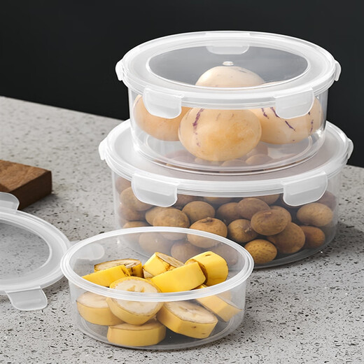 
Mupusen Kitchen Refrigerator Rectangular Fresh Box Microwave Heat-resistant Plastic Lunch Box Food Lunch Box Fruit Storage Sealing Box 3890ml Fresh Box