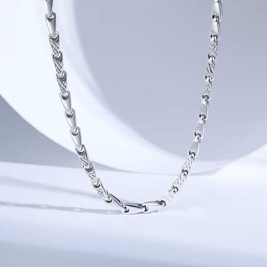 Saturday Fu PT950 platinum necklace men's melon seed chain platinum necklace Chinese Valentine's Day gift B058269 about 12.13g 53cm