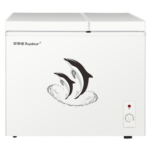 Royalstar dual-temperature freezer household small double-box freezer refrigeration and freezing dual-purpose cabinet double-door commercial large-capacity horizontal freezer energy-saving first-class energy efficiency power-saving model dual-temperature freezer 158L