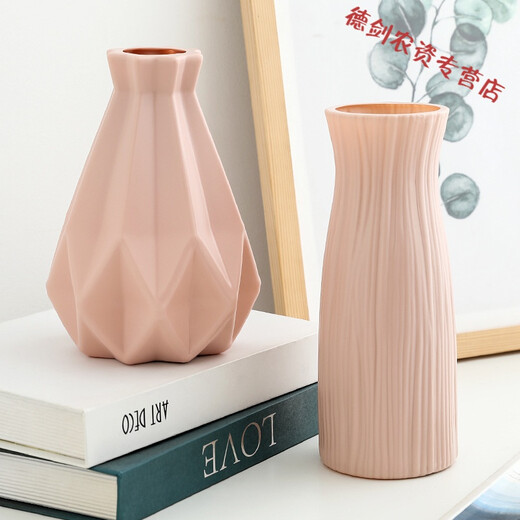 Kedi Nordic Plastic Jarrón Arreglo Flower Tulips Morandi Imitación Mesa de comedor de cerámica encimera Internet Celebrity Ornnaments Pequeños dormitorio 3524 Blanco