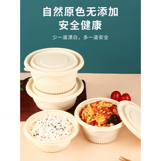 Disposable lunch box food grade takeaway corn starch packaging box fast food light food high-end lunch box TQ500 rectangular box 50 sets