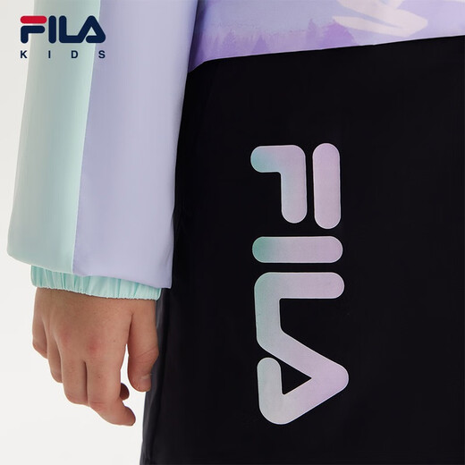 Fila Fila Children's Clothing Children's 2023 Winter Mid-Winter Big Children's Girls Woven Jacket Down Jacket Warm Suit Cool Purple-PU 165